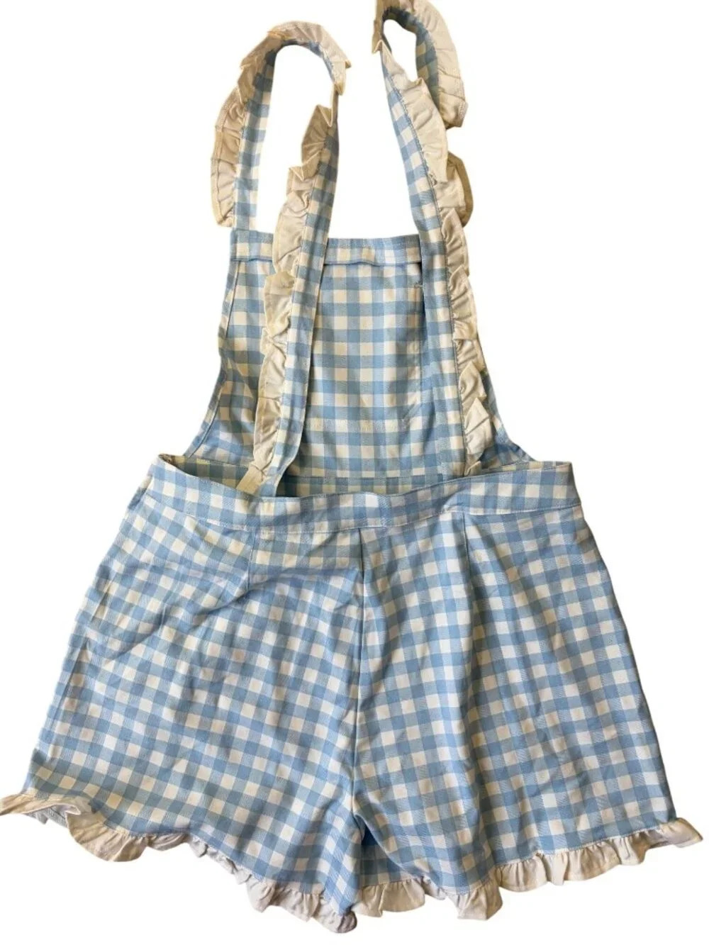 Cinnamoroll Sanrio Gingham Strawberry Ruffle Shortalls Womens L Kawaii Picnic